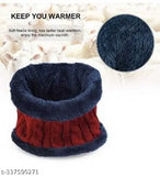 Winter woolen cap combo (2 pack): Colorblocked wool hats with balaclava design for men & women, perfect for winter activities
