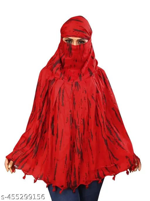 Pure cotton summer protection scarf with full-face cover, Bandhani print, ideal for bike rides and anti-pollution & sun ray protection