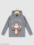 Boys Grey cotton blend sweatshirt & hoodie - 3-4 years size, printed pattern, India origin
