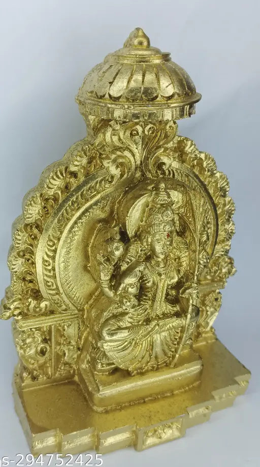 Poly Resin Indian God Idol: Goddess Rajarajeshwari, Tripura Sundari, Lalita, Sodashi, Adhi Parasakthi Umbrella, 13cm height (5 inches)