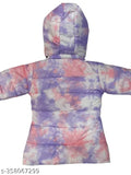 Purple tie-dye hooded jacket