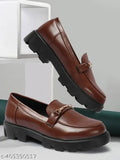 Brown synthetic solid boots, stylish footwear for men or women, India origin