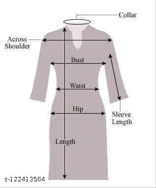 Fashionable slub cotton half-sleeve anarkali kurti for women and girls, fully stitched across bust, waist, hip, thigh, knee length with collar, neckline, shoulder seam details