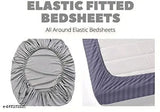 Graphite triangle geometric pattern, ultra soft premium cotton double bedsheet with wrinkle free & breathable qualities, pack includes 1 fitted sheet and 2 king size pillow covers (72x78+10 inches)