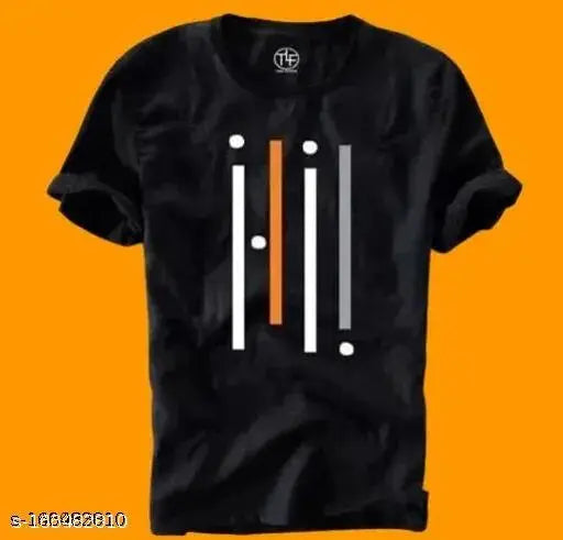 High quality cotton blend men's printed t-shirts, three-quarter sleeves, India-origin