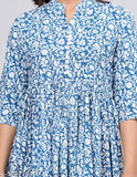 Printed anarkali kurta, women's wear, short-length, traditional design, fancy embroidery