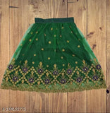 Kids net readymade lehenga choli, embroidered and zari woven with sleeveless top, 2-14 years sizes available
