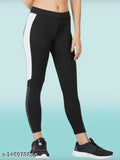 Black printed net Lycra jeggings by A.S.jeggings - stylish gym wear for women
