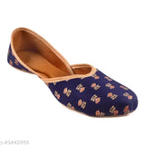 Synthetic printed ballerina flats - trendy jutis and bellies for women and girls, slip-on shoes in sizes IND-4 to IND-9. Handcrafted in India with attention to quality, style, and durability