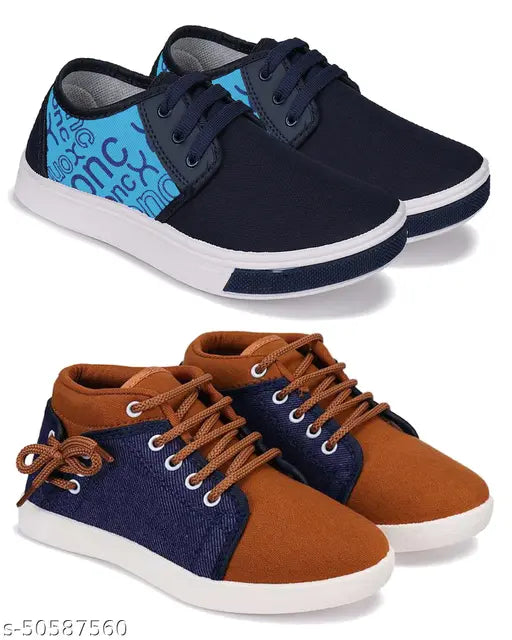 Multicolor casual sports sneakers, comfortable design for kids