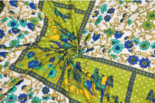 Soft cotton double bedsheets, 100x90, Indian Rajasthani Jaipuri, 180 TC