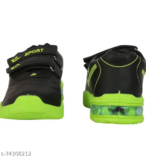 Light kids' sneakers with bright laces and sports brand logo