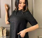Striped cotton petite kurta set with palazzos for women, Indian fashion on display