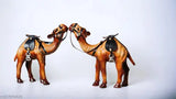 Brown wood and metal camel showpiece, 6 inch tall, exquisite decorative art from VMSK HandiCraft, India