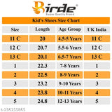 Grey knit sports shoes for boys, sizes 4-6 and 7-9.5, with a prominent white logo on the side