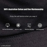 Black cotton and fine workmanship, enjoy the soft texture when you wear it
