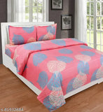 VORDVIGO® Cotton 220 TC Double Bedsheets Combo Pack of 2 Bedsheets with 4 Pillow Covers_Size- 90*90 inch