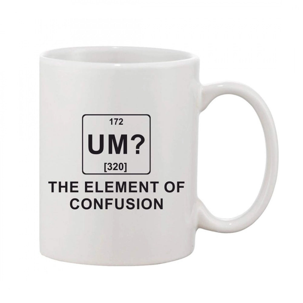 Printed ceramic coffee mug, white, 11oz - ideal gift for any occasion, can be used hot or cold (single piece)