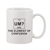 Printed ceramic coffee mug, white, 11oz - ideal gift for any occasion, can be used hot or cold (single piece)