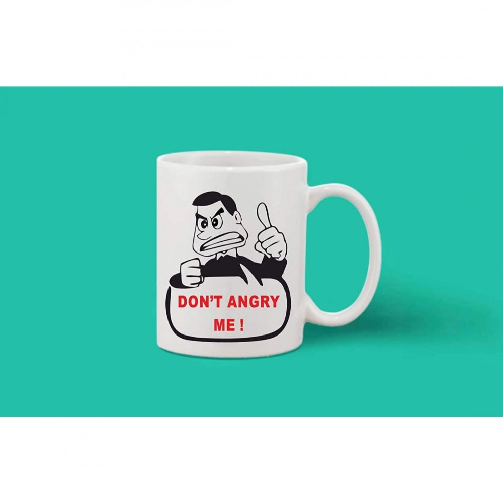 Printed ceramic coffee mug (Hot & Cold), white, 11oz - ideal gift, single piece for use at home or office