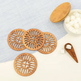 Wooden Coasters for Tea Coffee (Set of 4) - GillKart