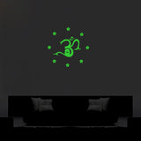 Green vinyl peel-and-stick radium wall decal, 40x38cm. Relaxing and calming home decor