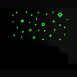Green galaxy stars vinyl wall sticker, peel and stick, 71x37cm, energy-efficient decor for a calming space