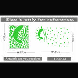 Green vinyl peel-and-stick radium wall sticker for calming decor, 51x31cm