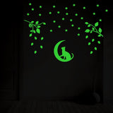 Green vinyl peel-and-stick radium wall decal, 69x48cm, enhances a relaxing, calming ambiance without electric light