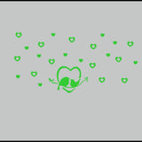 Green vinyl peel-and-stick radium wall sticker, decorative 82X41cm for calming, dark room ambiance