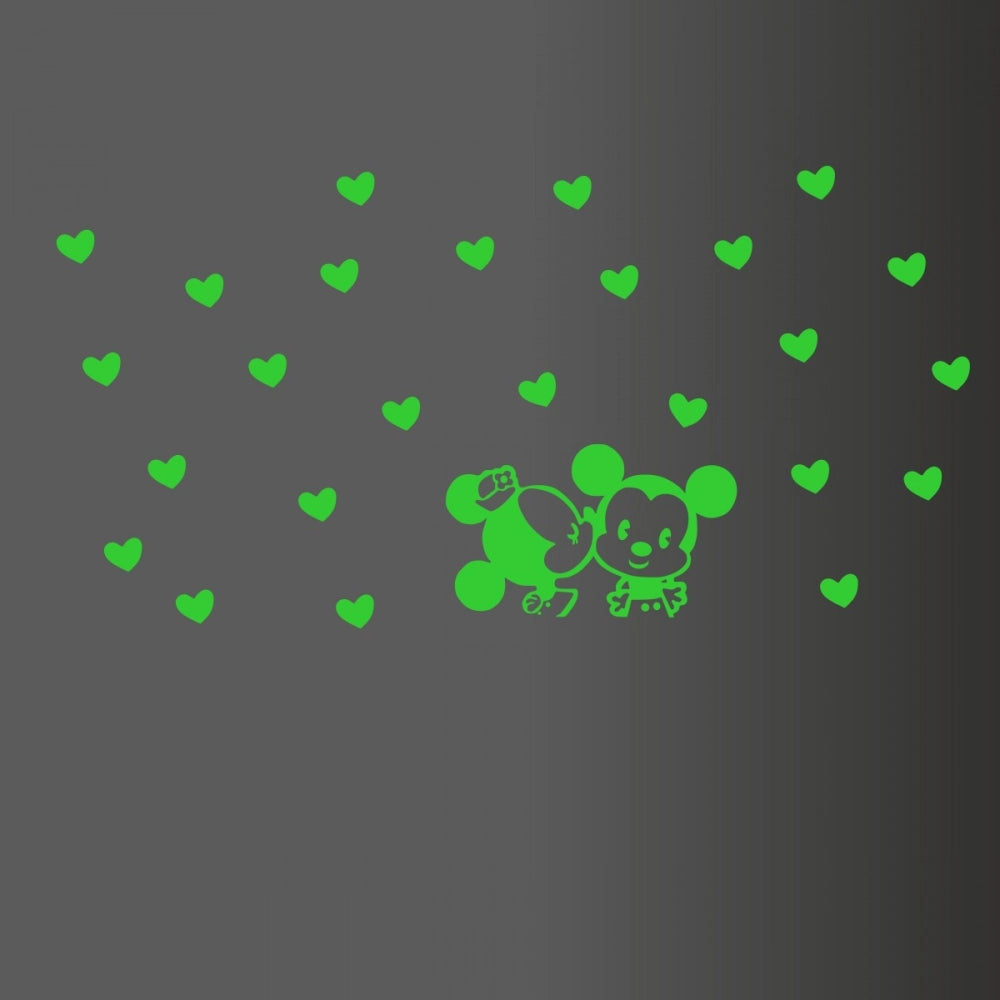 Green vinyl radium wall sticker for kids room decor, peel and stick, size 78x39cm, promoting a restful environment