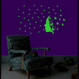 Green vinyl radium peel-and-stick wall sticker, decorative and calming for sleep environment