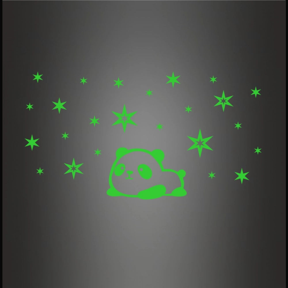 Green Vinyl Kids Room Decor Wall Sticker, peel & stick, 58x32cm. Depicts Radium design, promoting a calming atmosphere in children's space