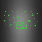 Green Vinyl Kids Room Decor Wall Sticker, peel & stick, 58x32cm. Depicts Radium design, promoting a calming atmosphere in children's space