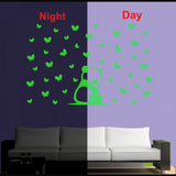 Green vinyl peel-and-stick radium wall sticker, 56x35cm, decorative, energy-saving, sleep-enhancing