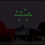 Green vinyl peel-and-stick wall decal, 66x45cm, relaxing and calming radium design for dark spaces
