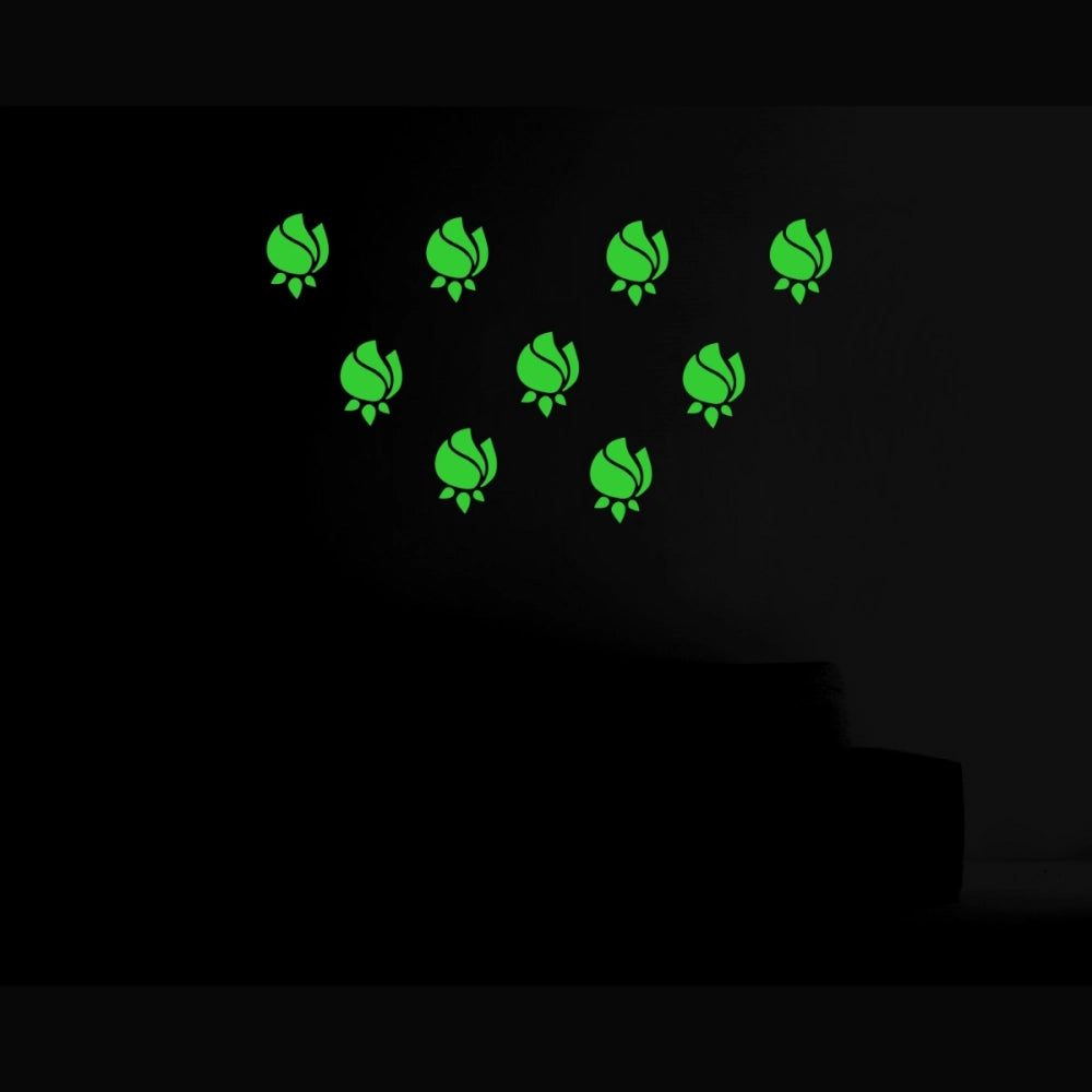 Green vinyl peel-and-stick radium wall decal, 56x31cm. Decorative green light source for a calm, dark sleep environment