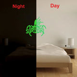 Green vinyl peel-and-stick radium wall decal, size 26x24cm - adds a calming, ambient glow to walls