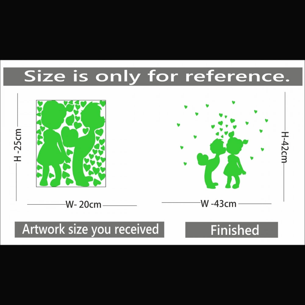 Green galaxy vinyl peel-and-stick wall decal, 43x42cm. Relaxing, calming night decor for dark spaces