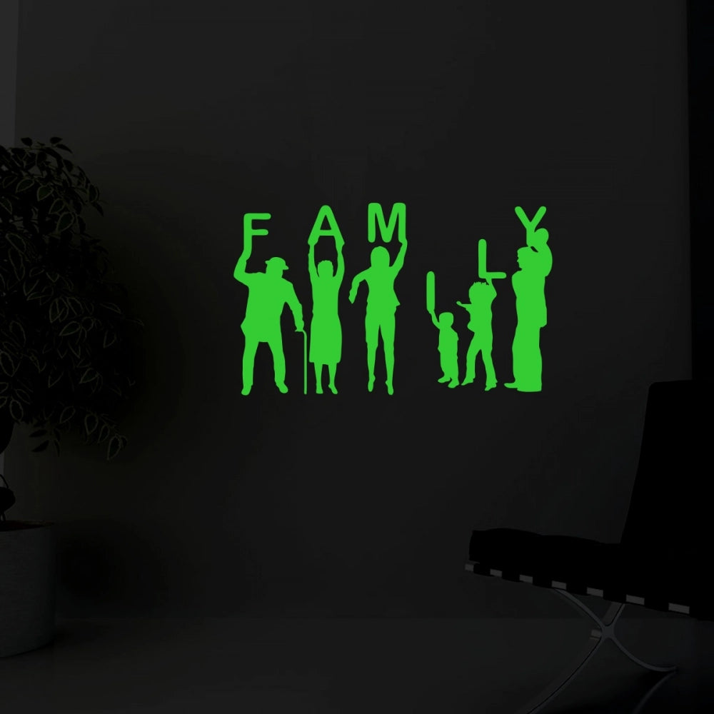 Green vinyl peel-and-stick radium wall sticker, 34x20cm decor for calming, light source alternative