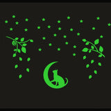 Green decorative radium vinyl wall sticker (69x48cm), peel-and-stick, energy-efficient, promoting a calm ambiance