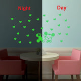 Green vinyl radium wall sticker for kids room decor, peel and stick, 78X39cm size. Relaxing bedroom accessory promoting calm sleep environment