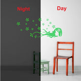 Green vinyl peel-and-stick radium wall sticker (57x25cm), promoting a relaxing and calming environment without electric night lights