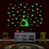 Green Vinyl Peel-and-Stick Radium Wall Sticker, 56X35cm, for calming, dark room decor