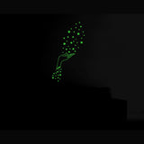 Green Galaxy of Stars radium vinyl wall sticker, peel-and-stick, 41x74cm. Calming, decorative celestial design for dark rooms