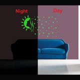 Green vinyl peel-and-stick radium wall decal, 51x31cm. Soothing, energy-efficient home decor