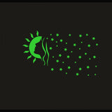 Green vinyl peel-and-stick radium wall decor, size 51x31cm, promoting a calming ambiance