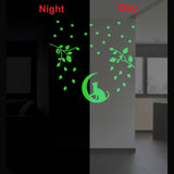 Green vinyl peel-and-stick radium wall decor, calming and energy-efficient, 69x48cm