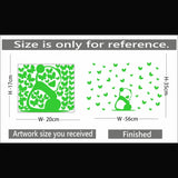 Green vinyl peel-and-stick radium wall sticker (56x35cm), decorative, energy-saving, calming bedroom accent