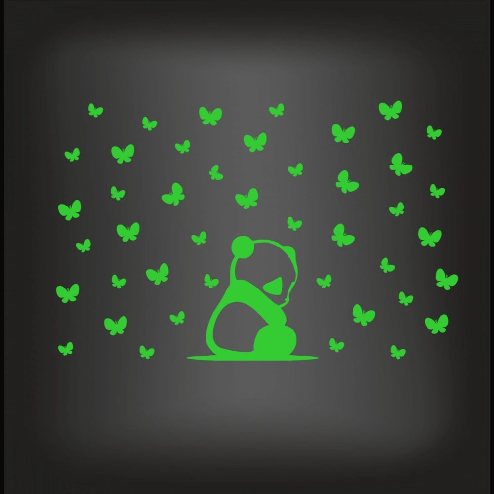 Green vinyl peel-and-stick radium wall sticker, 56x35cm, energy-saving decor for calming bedroom ambiance